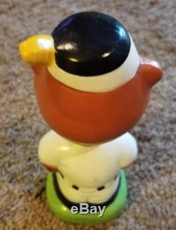 Vintage Cleveland Indians Chief Wahoo Bobblehead Nodder Green Base with Bat
