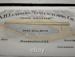 Vintage DIXIE SWATTER Baseball Bat Blank Invoice Dickson TN Vintage DIXIE SWATTER Baseball Bat Blank Invoice Dickson TN