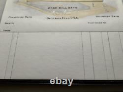 Vintage DIXIE SWATTER Baseball Bat Blank Invoice Dickson TN Vintage DIXIE SWATTER Baseball Bat Blank Invoice Dickson TN