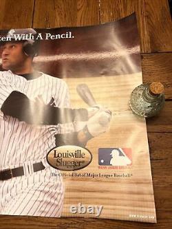 Vintage Derek Jeter Louisville Slugger Baseball Bat M9 Poster 38X18 The Captain