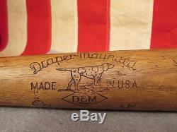 Vintage Draper Maynard Wood early Baseball Bat Big Leaguer D&M 33 Joe Dimaggio