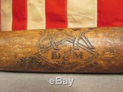 Vintage Draper Maynard early Wood Baseball Bat No. 72 D&M 31 Lucky Dog Antique