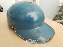 Vintage Early Baseball Flapless Batting Helmet ABC Fiberglass 1950s 60s Carved