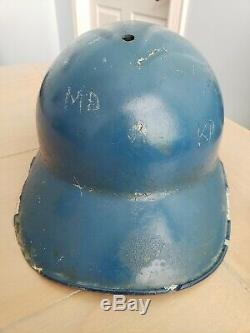 Vintage Early Baseball Flapless Batting Helmet ABC Fiberglass 1950s 60s Carved