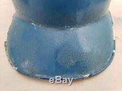 Vintage Early Baseball Flapless Batting Helmet ABC Fiberglass 1950s 60s Carved