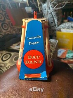 Vintage Famous Sluggers MLB Louisville Slugger Mini Baseball Bat Coin Bank