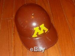 Vintage Fiberglass University Minnesota Abc Batting Helmet Baseball Game Used