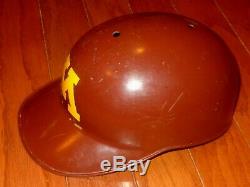 Vintage Fiberglass University Minnesota Abc Batting Helmet Baseball Game Used