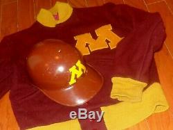 Vintage Fiberglass University Minnesota Abc Batting Helmet Baseball Game Used