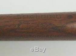 Vintage Frank Chance Spalding Player Model Bat Chicago Cubs