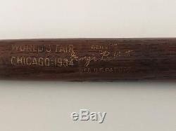 Vintage GEORGE BABE RUTH 1934 World's Fair Mini Baseball Bat