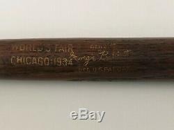 Vintage GEORGE BABE RUTH 1934 World's Fair Mini Baseball Bat