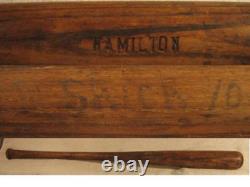 Vintage Game Used Bat circa 1920's stamped Hamilton side written W. M. Shick Vintage Game Used Bat circa 1920's stamped Hamilton side written W. M. Shick