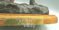 Vintage Gary Schildt Bronze Sculpture At Bat Bronze Statue Signed Number 21/35