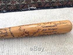 Vintage Gil Hodges baseball bat autographed by 1961 Dodgers