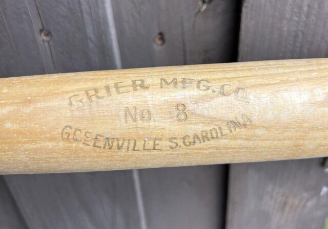 Vintage Grier Mfg Co No 8 Softball Bat Wood Ash Greenville Sc 34