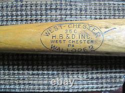 Vintage H. B. & D INC. WEST CHESTER WALLOPER Baseball Bat WEST CHESTER PA