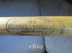 Vintage H&B Model K55 Game Used Baseball Bat Jerry Kindall Chicago Cubs