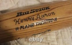 Vintage Hank Aaron Signed Adirondack Model 302F Baseball Bat PSA COA