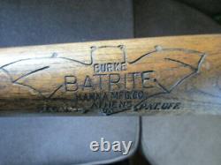Vintage Hanna Batrite Baseball Bat Beaver Driver Mel Ott