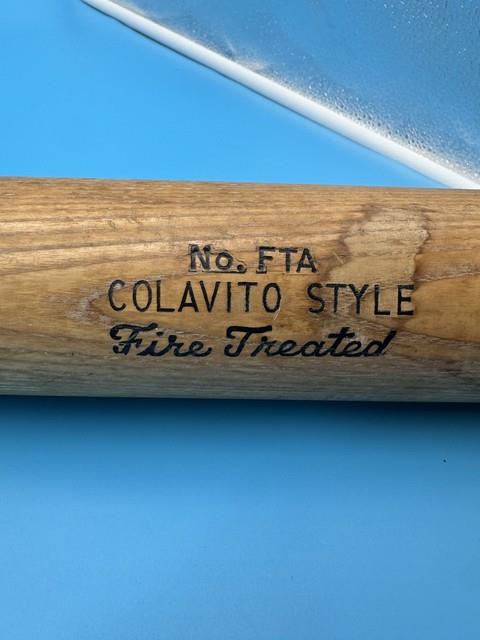 Vintage Hanna Batrite Colavito No Fta Fire Treated Northern Ash Baseball Bat 36
