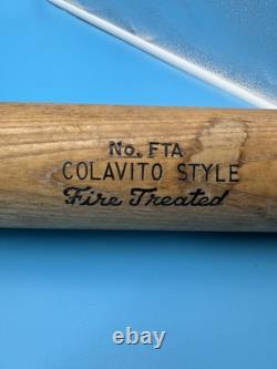 Vintage Hanna Batrite Colavito No Fta Fire Treated Northern Ash Baseball Bat 36