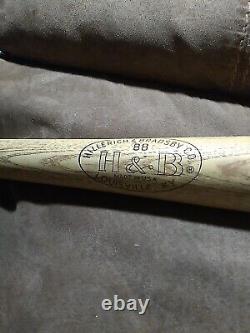 Vintage Hillerich & Bradsby 88 JACKIE ROBINSON LEAGUER WOODEN BASEBALL BAT H&B