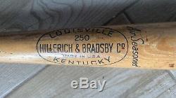 Vintage Hillerich & Bradsby Baseball Bat Wood Baseball Bat Al Kalin Model