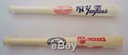 Vintage Hillerich & Bradsby C9 Miniature Baseball Bats NY Yankees Red Sox & More