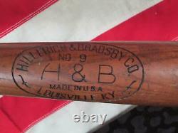 Vintage Hillerich & Bradsby H&B Wood Leader Baseball Bat Mickey Vernon Model 35