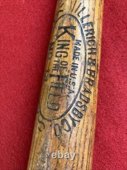Vintage Hillerich & Bradsby King Of The Field No. 13 Wood Baseball Bat 1936 Vintage Hillerich & Bradsby King Of The Field No. 13 Wood Baseball Bat 1936