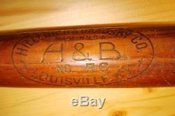 Vintage Hillerich & Bradsby Louisville Baseball Bat With Red Goose Shoes Promo