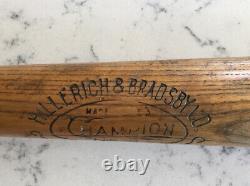 Vintage Hillerich & Bradsby Louisville Ky Champion No. 8 Baseball Bat