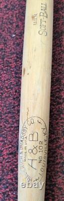 Vintage Hillerich & Bradsby No. 102 USN Navy Softball Bat 34 Military H&B Wood