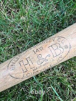 Vintage Hillerich Bradsby Wood Baseball Bat 14W Brown Chicago White Sox USA