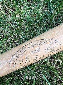 Vintage Hillerich Bradsby Wood Baseball Bat 14W Brown Chicago White Sox USA