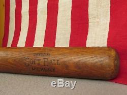 Vintage Hillerich & Bradsby Wood Baseball Bat 51H Hickory Official Softball 33