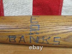 Vintage Hillerich&Bradsby Wood Baseball Bat Handcarved Ernie Banks Brand withDecal