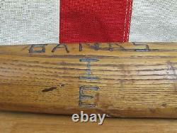 Vintage Hillerich&Bradsby Wood Baseball Bat Handcarved Ernie Banks Brand withDecal