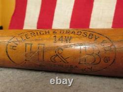 Vintage Hillerich & Bradsby Wood Baseball Bat Safe Hit Ed Mathews Model HOF 34