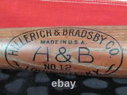 Vintage Hillerich & Bradsby Wood Blue Streak Baseball Bat No12 Pepper Martin 36