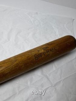 Vintage Hillerich & Bradsby Wooden Official Softball Bat Classic Wood Graphic Vintage Hillerich & Bradsby Wooden Official Softball Bat Classic Wood Graphic
