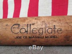 Vintage JC Higgins Wood Baseball Bat Collegiate Joe DiMaggio Model Yankees HOF