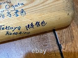 Vintage Japaneese Signed Mizuno Baseball Bat 34 Koichi Ogata Tetsuya Katahira +