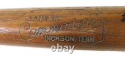Vintage LEATHERS COMMODORE DICKSON TENN 35 Baseball Bat Multi-Signed 170716