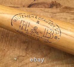 Vintage LOUISVILLE H&B 9 Baseball Bat Jackie Robinson League Leader Model Used