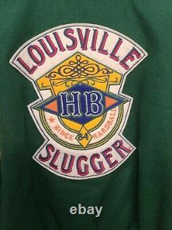 Vintage LOUISVILLE SLUGGER Authentic Letterman Varsity Baseball Bat Jacket Sz M