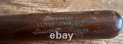 Vintage Lloyd JOHNSON Mini Bat Louisville Slugger 1930s