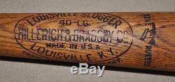 Vintage Lou Gehrig Hillerich & Bradsby Baseball Bat New York Yankees 1927 1930's