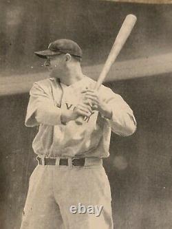 Vintage Lou Gehrig Postcard Unused Rare Standing With Bat Yankees